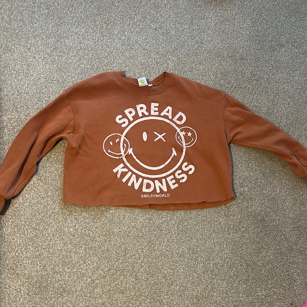 Brown SmileyWorld 'Spread Kindness' Sweatshirt